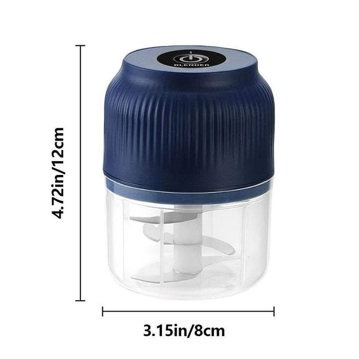 Oplaadbare USB-minihakker met 4 roestvrijstalen messen, kom van 300 ml