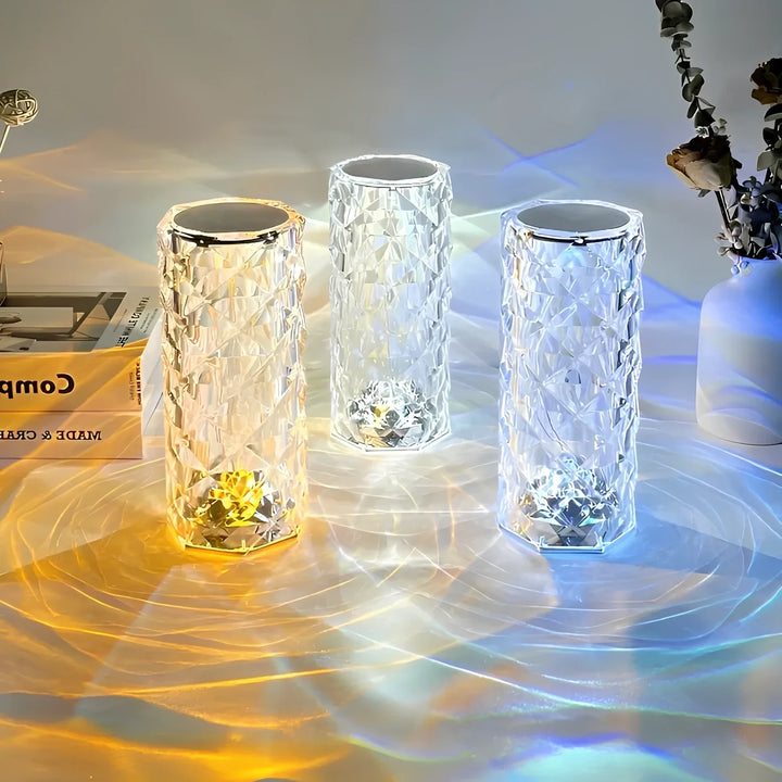 Elegante kristallen LED-lamp met 16 kleuropties en afstandsbediening