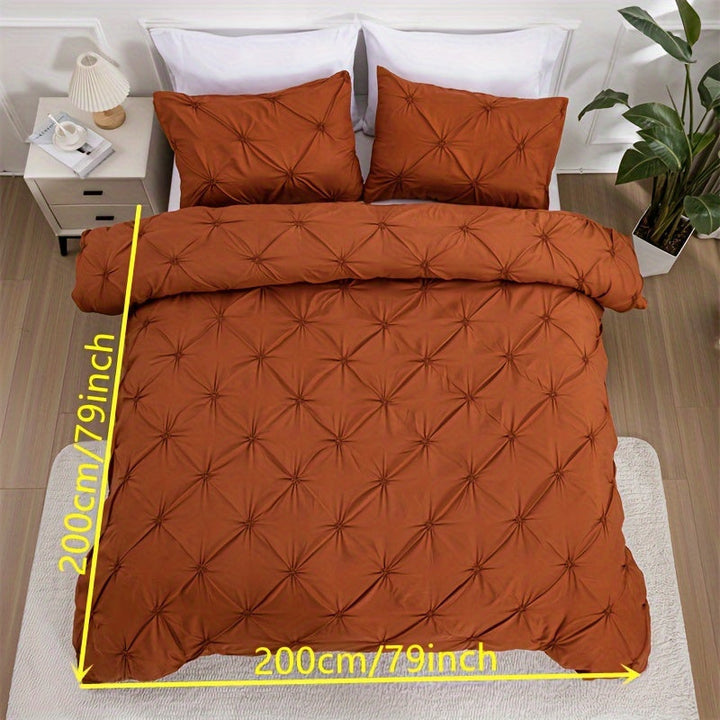 Elegante dekbedovertrekset met pintuck