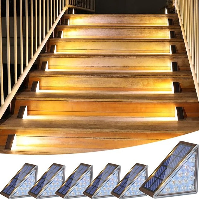 Solar trapverlichting voor buiten, waterdicht, duurzaam en met sfeervolle gloed