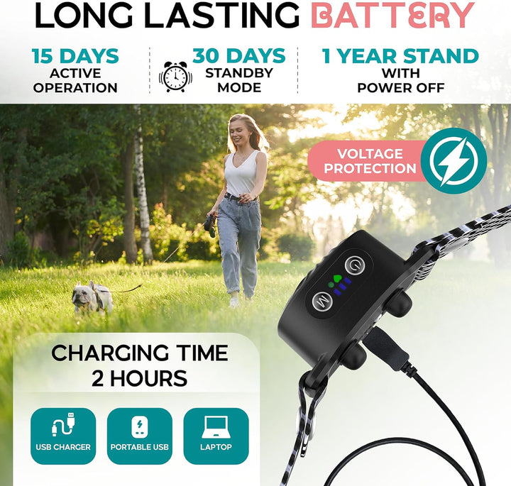 BelloSilent antiblafband voor kleine honden | Met geluid en trilling | Waterdicht IP87 | Verstelbaar en zachtaardig trainen