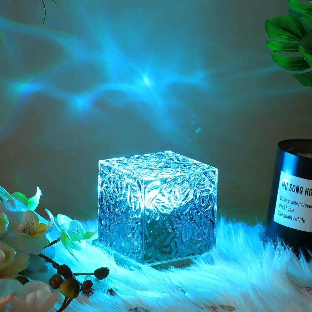Aurora-kubuslamp, kleurwisselende LED met prismagloed