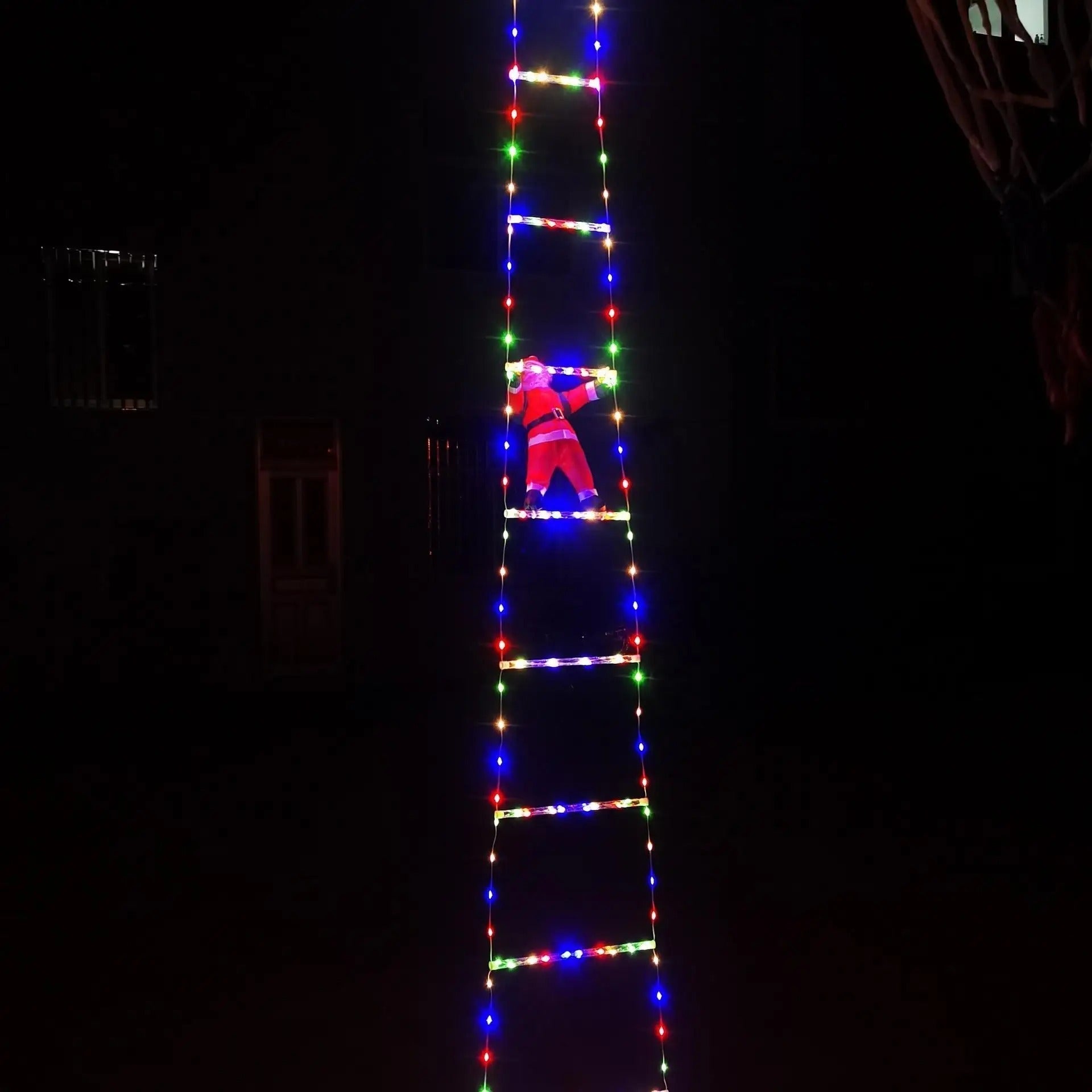 HolidayBright - LED Kerstladder met Santa Decoratie voor Buiten - 3 Meter