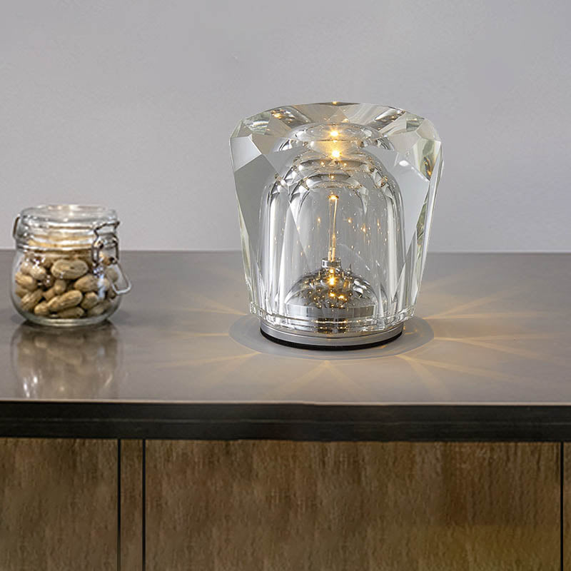 LuminousGlow - Moderne Kristal LED Tafellamp Voor Elegante Verlichting
