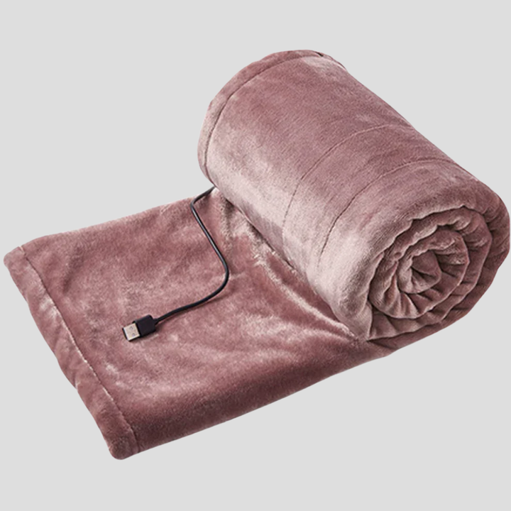 Gezellige warme deken aangedreven door USB