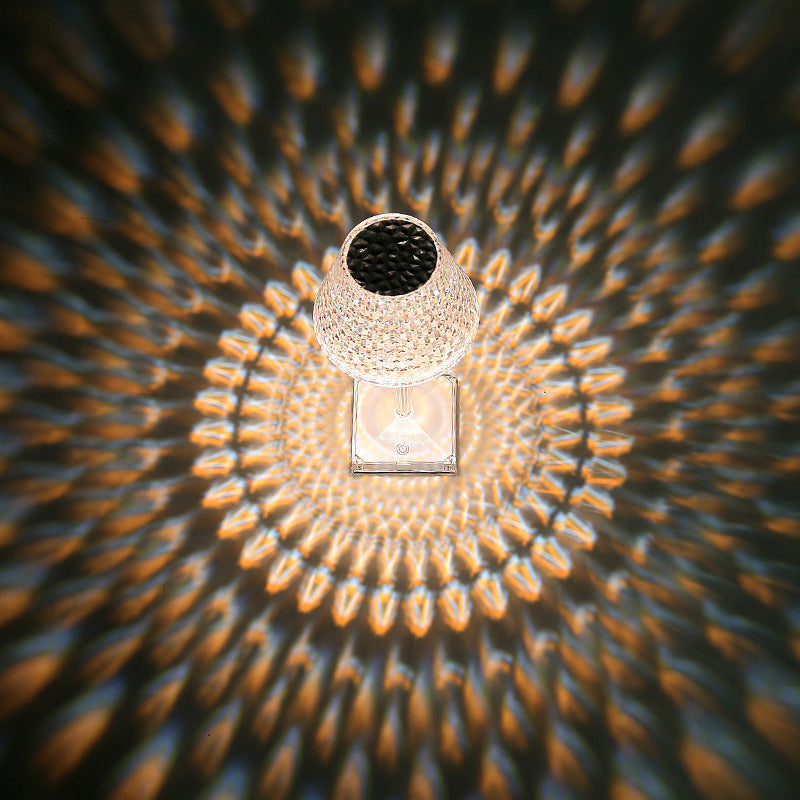 GlowLux - Kristallen LED Tafellamp met USB Oplaadbare Dimbare Verlichting