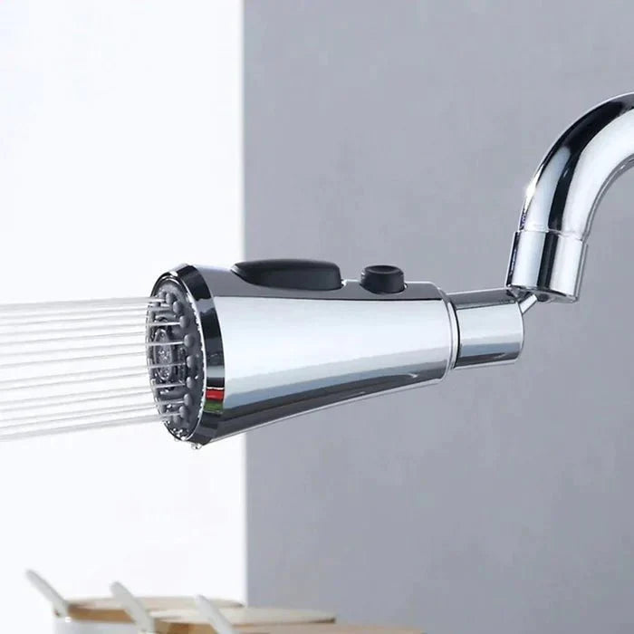EasyFlow - 360° Draaibare Kraankop Met 3 Sproeistanden Voor Moeiteloos Schoonmaken