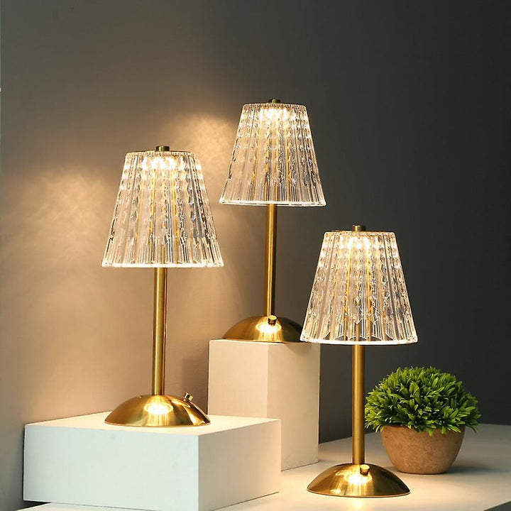 Kristallen tafellamp decoratief gouden licht voor moderne interieurs