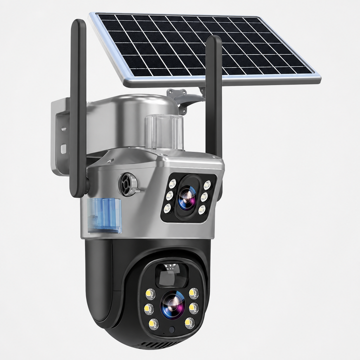 Draadloze Buitencamera met Zonnepaneel en 10x Zoom – VigilPro