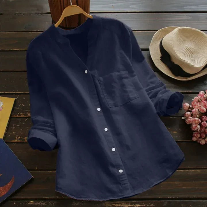 Linnen shirt voor dames - Roosje