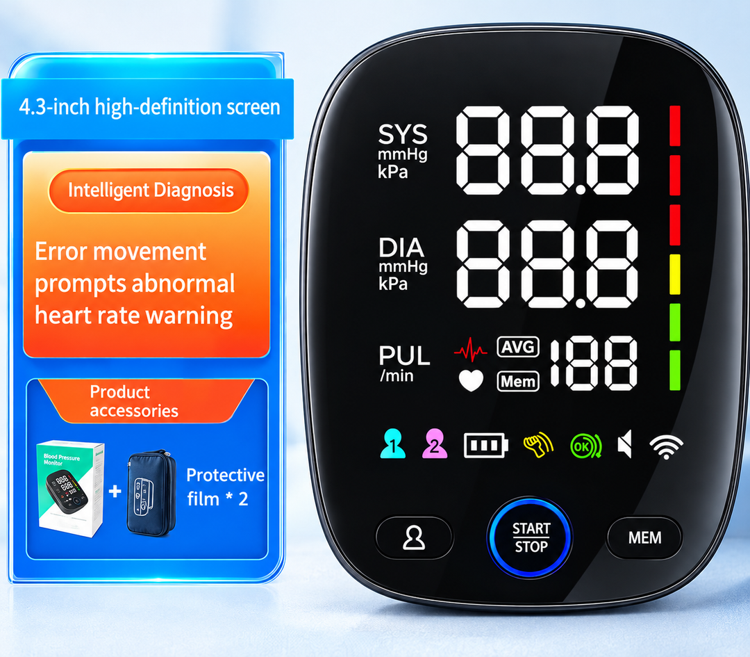 LED bloeddrukmeter voor de pols met spraakfunctie – HeartGuard