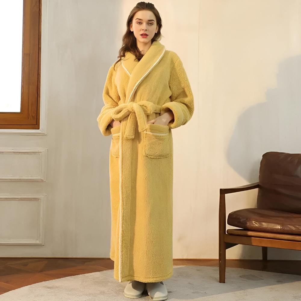 Elegante loungebadjas met strikceintuur