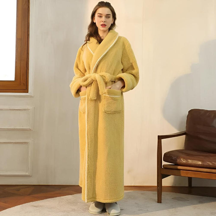 Elegante loungebadjas met strikceintuur