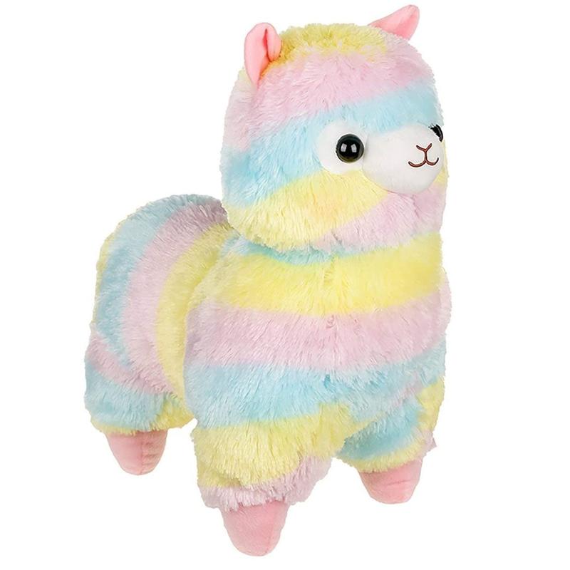 Zacht Regenboog Alpaca Knuffeldier voor Baby's en Kinderen