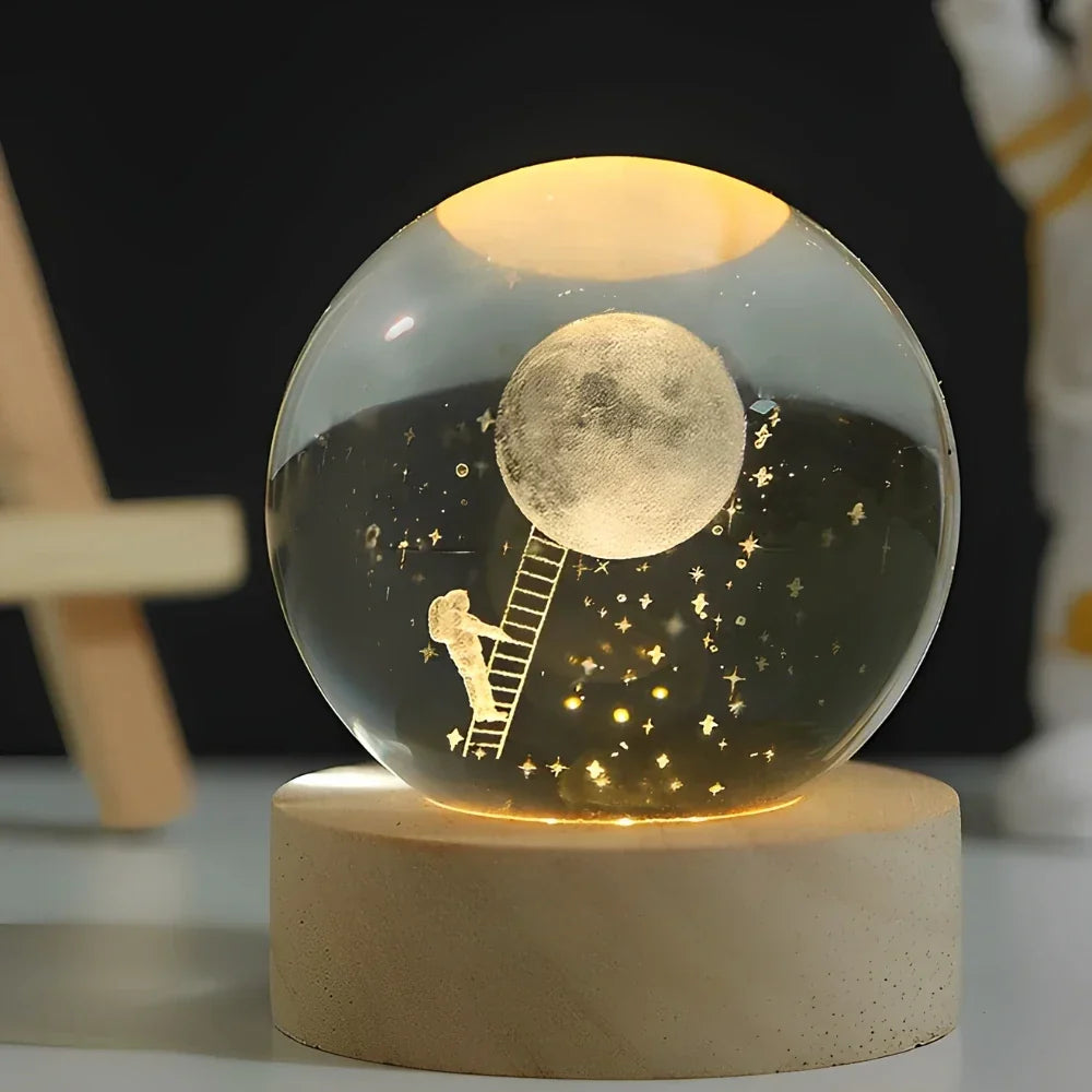 Kosmische kristallen bol-lamp, magische LED-woondecoratie