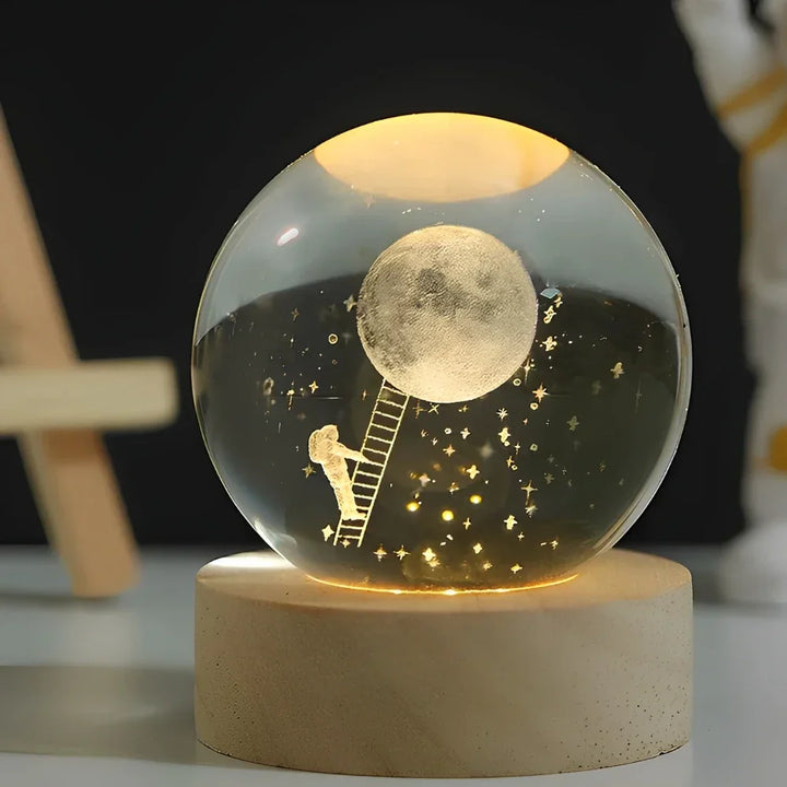 Kosmische kristallen bol-lamp, magische LED-woondecoratie