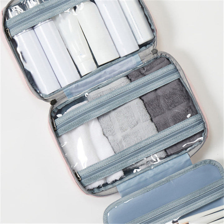 Travelique reisorganizer voor cosmetica | Compact en waterdicht | Met 4 vakken en 360° haak | Voor dames en heren