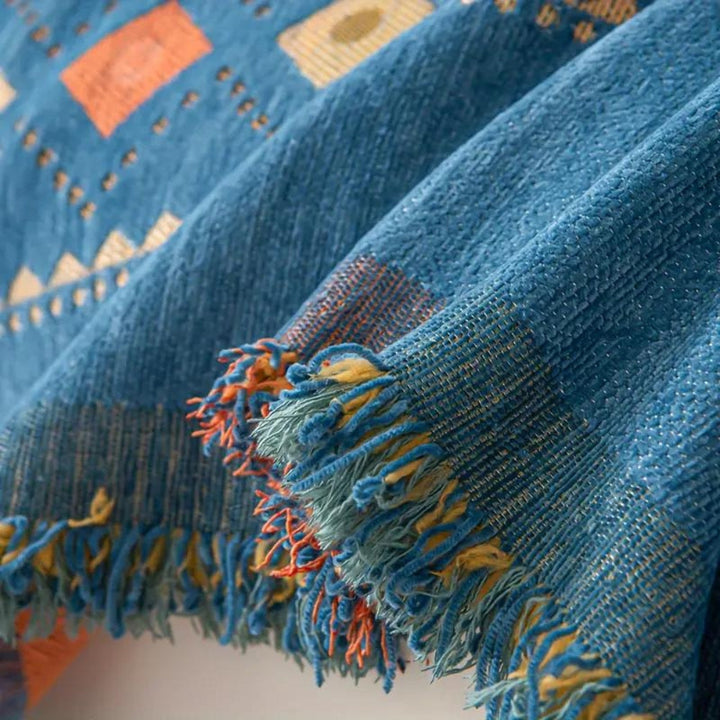 Boho bankhoes, stijlvol ontwerp met kwastjes en antislipbescherming
