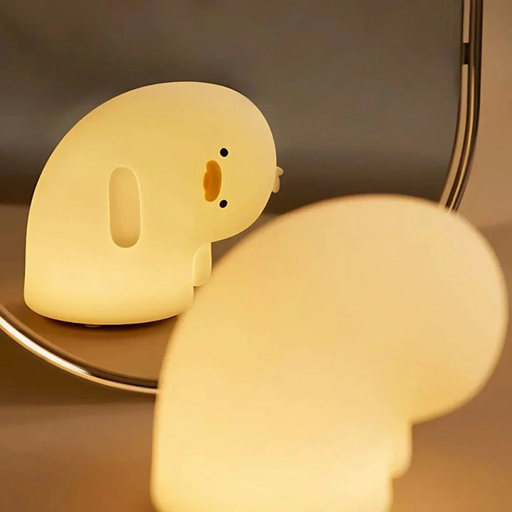 Schattige LED-nachtlamp, instelbare helderheid met slaaptimer
