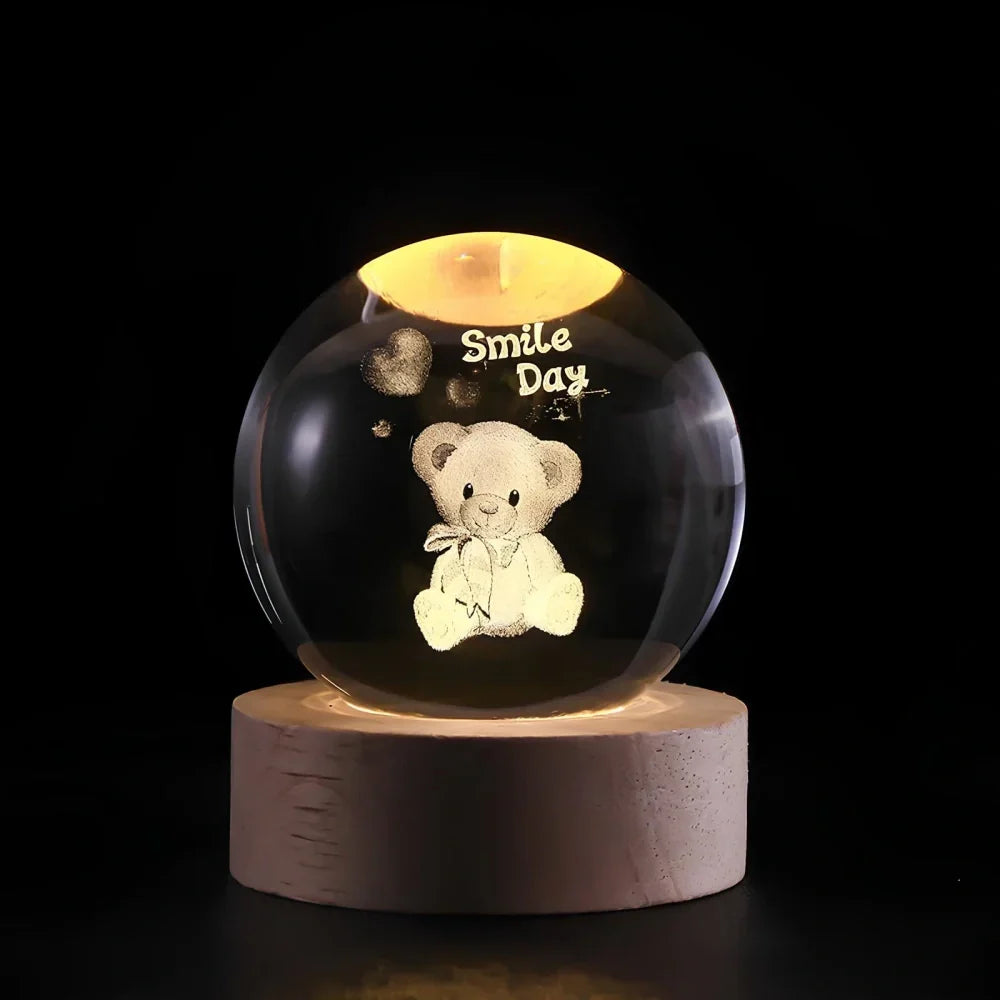Kosmische kristallen bol-lamp, magische LED-woondecoratie