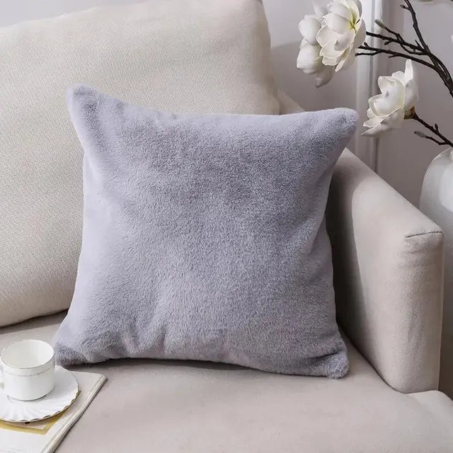 SoftPlush - Ultra Zachte Konijnenbont Look Kussenhoes voor Luxe en Comfort