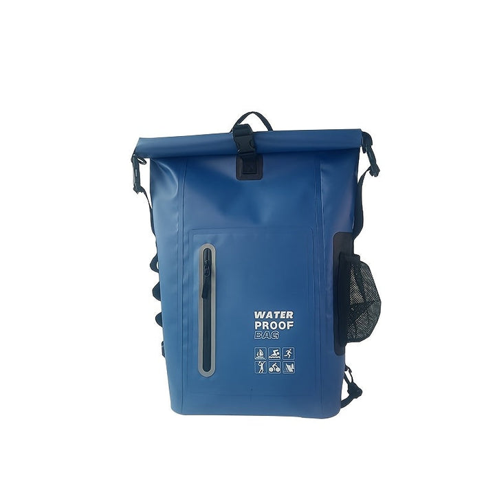 Waterdichte Rugzak van 25L met Roll-Top Sluiting, Meerdere Vakken, Stevige Gespsluiting en Zijzak van Netstof
