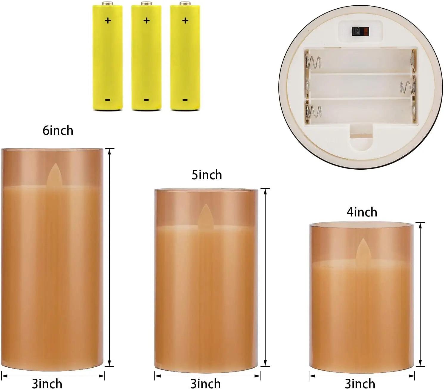 GlowLume - LED Kaarsenset Met Flikkerend Realistisch Licht & Afstandsbediening