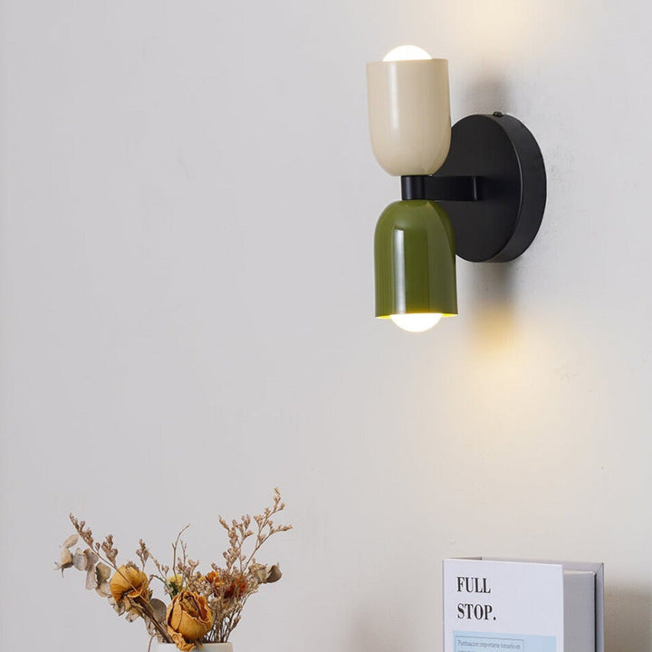 Wandlamp in vintagestijl met twee verstelbare koppen voor binnen