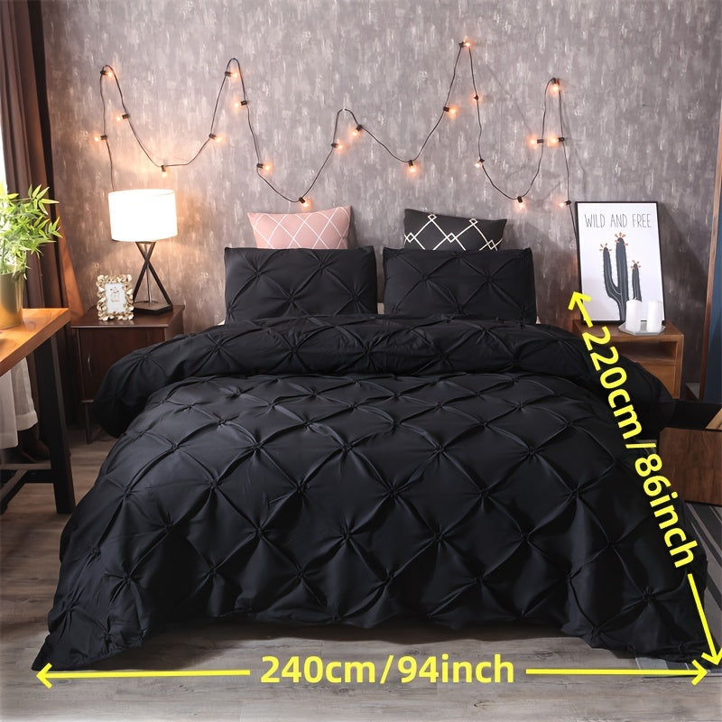 Elegante dekbedovertrekset met pintuck