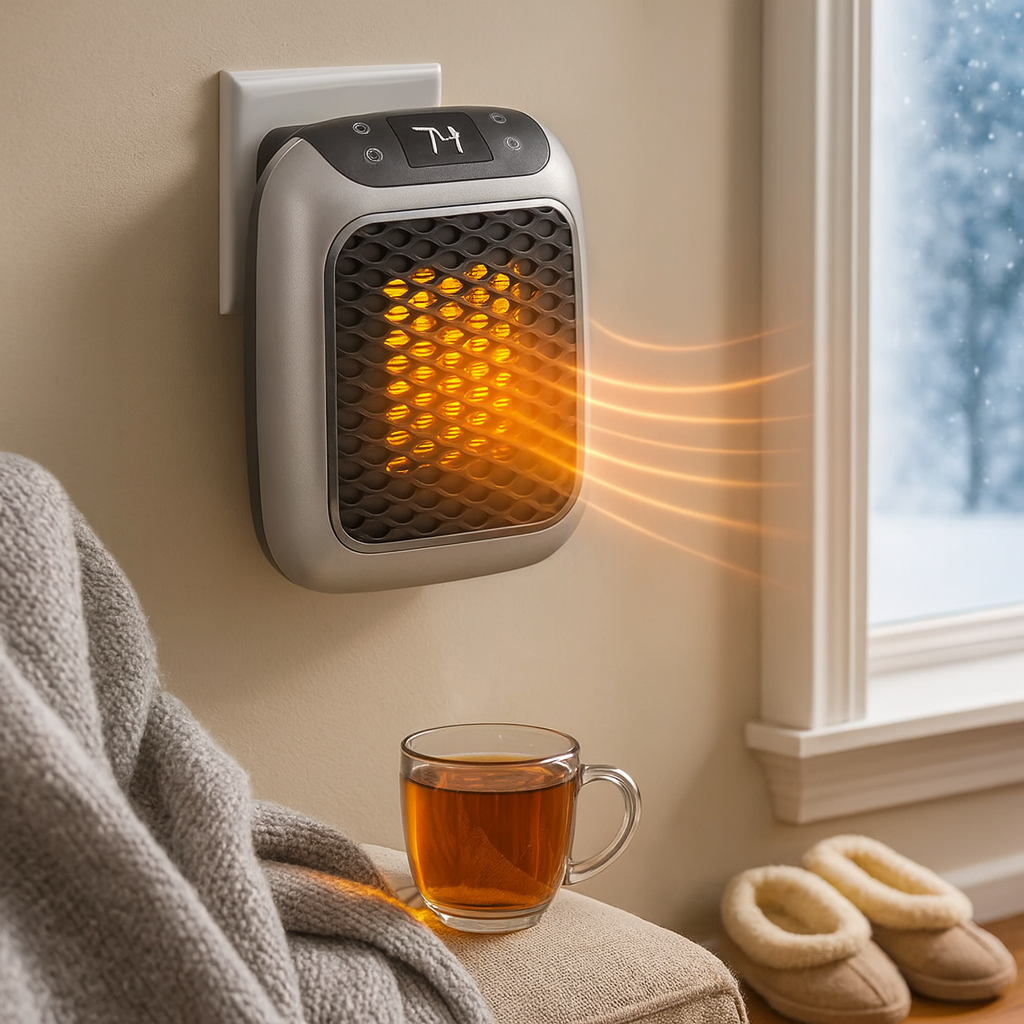 Draagbare ventilatorkachel 800 W met timer