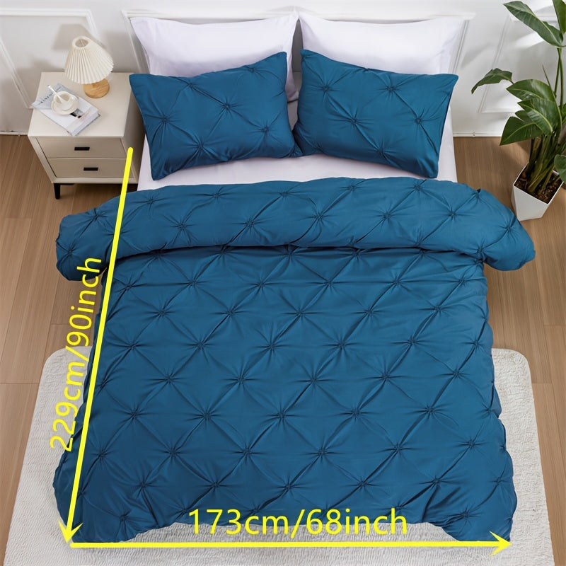 Elegante dekbedovertrekset met pintuck