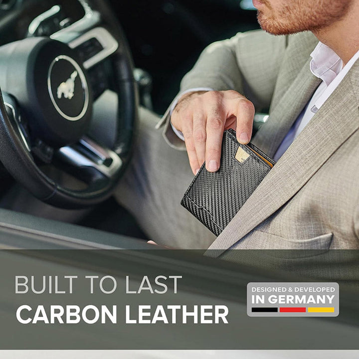 Slanke RFID-portemonnee met geldclip