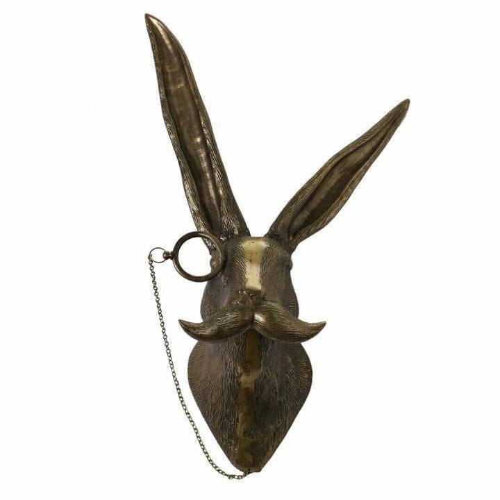 Decoratief hertenkopbeeld rustiek getextureerd gewei als wandstuk