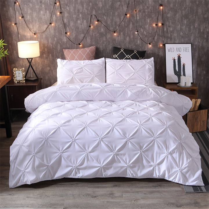 Elegante dekbedovertrekset met pintuck