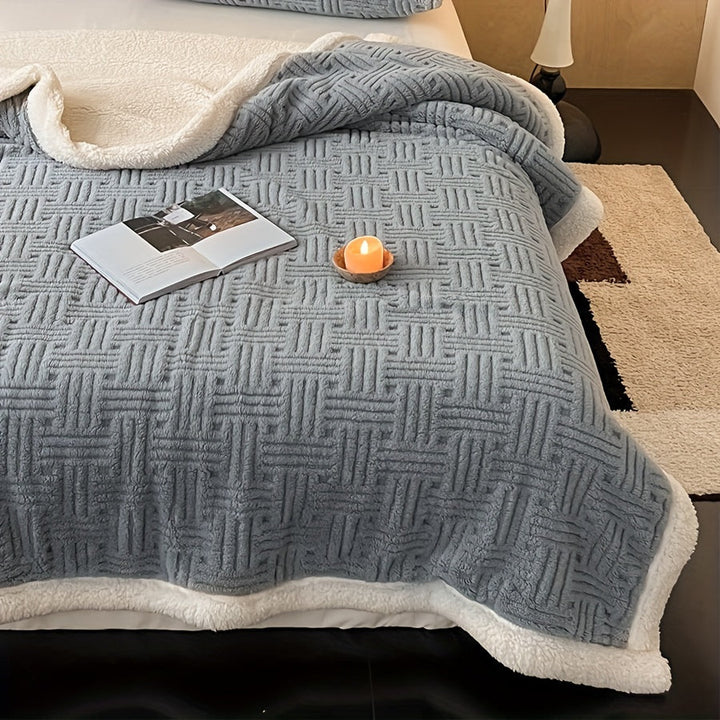 CozyNest - Luxe Pluche Deken Dubbelzijdig Fluweel & Imitatie Lamswol