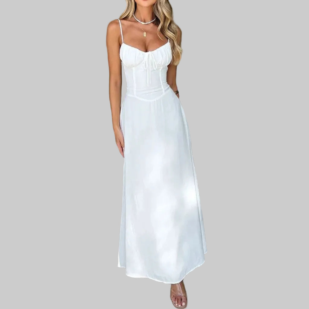 Cross-border Women's Clothing Elegant Lace-up Backless A- Line Dress