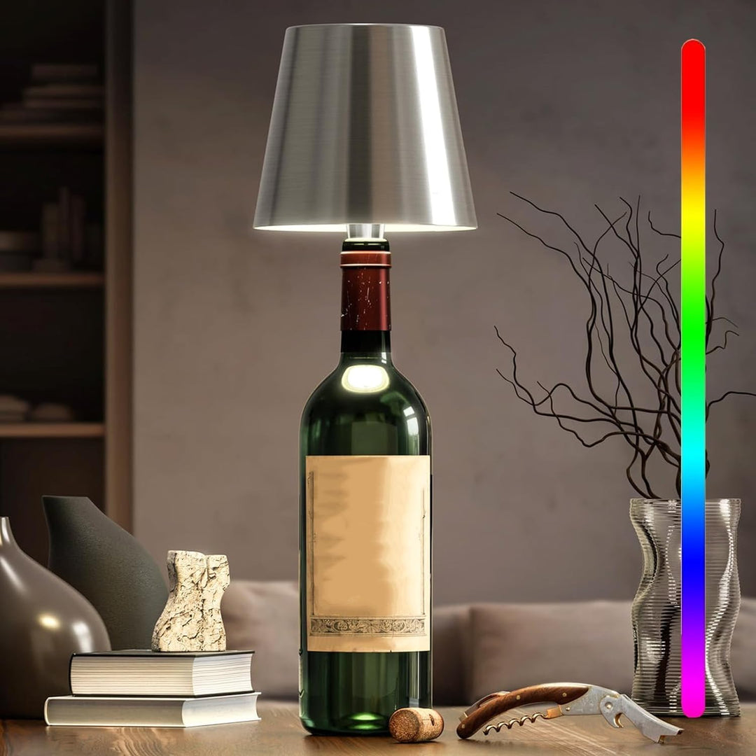 GlowLuxe - Draagbare LED Fleslamp met Touch Bediening en Dimbare Helderheid