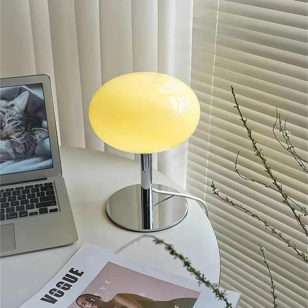 GlowLite - Draadloze Bauhaus Tafellamp met Dimbare LED