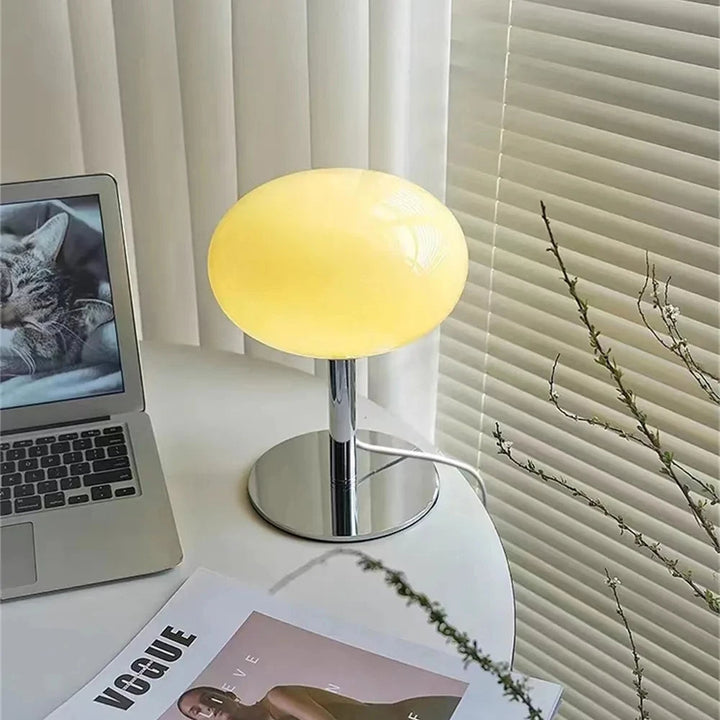 GlowLite - Draadloze Bauhaus Tafellamp met Dimbare LED