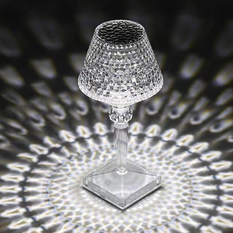 GlowLux - Kristallen LED Tafellamp met USB Oplaadbare Dimbare Verlichting