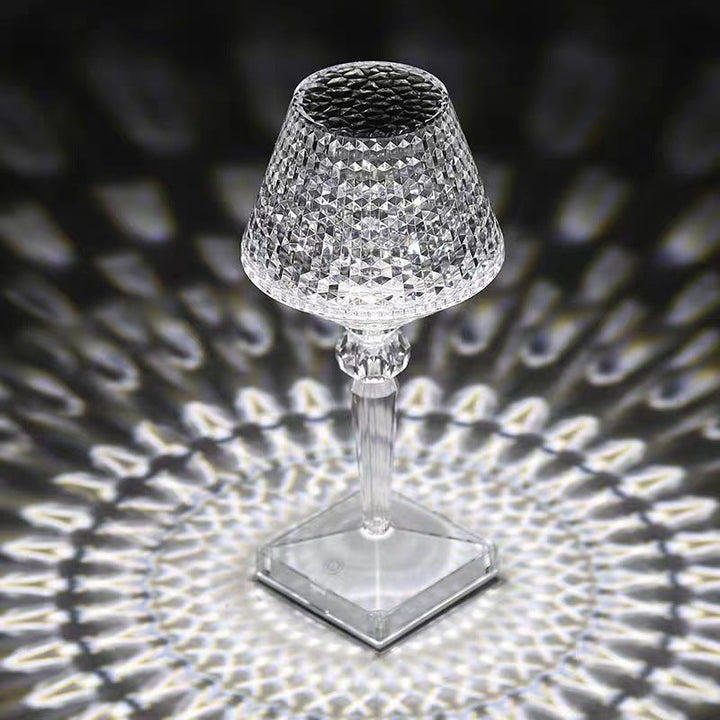 GlowLux - Kristallen LED Tafellamp met USB Oplaadbare Dimbare Verlichting
