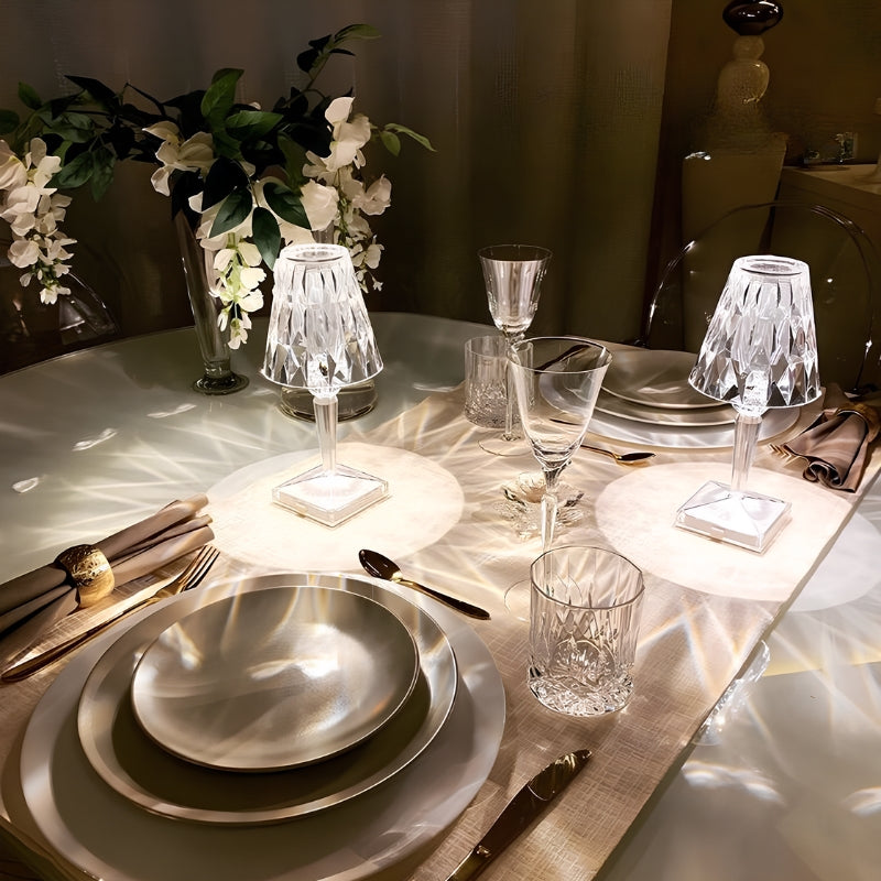 Kristallen tafellamp met touchbediening - LumeCrystal