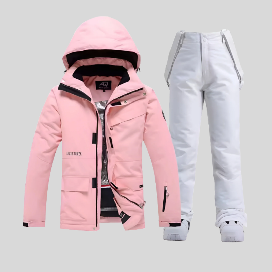 Dames ski-jas en -broekset, functionele winteroutfit