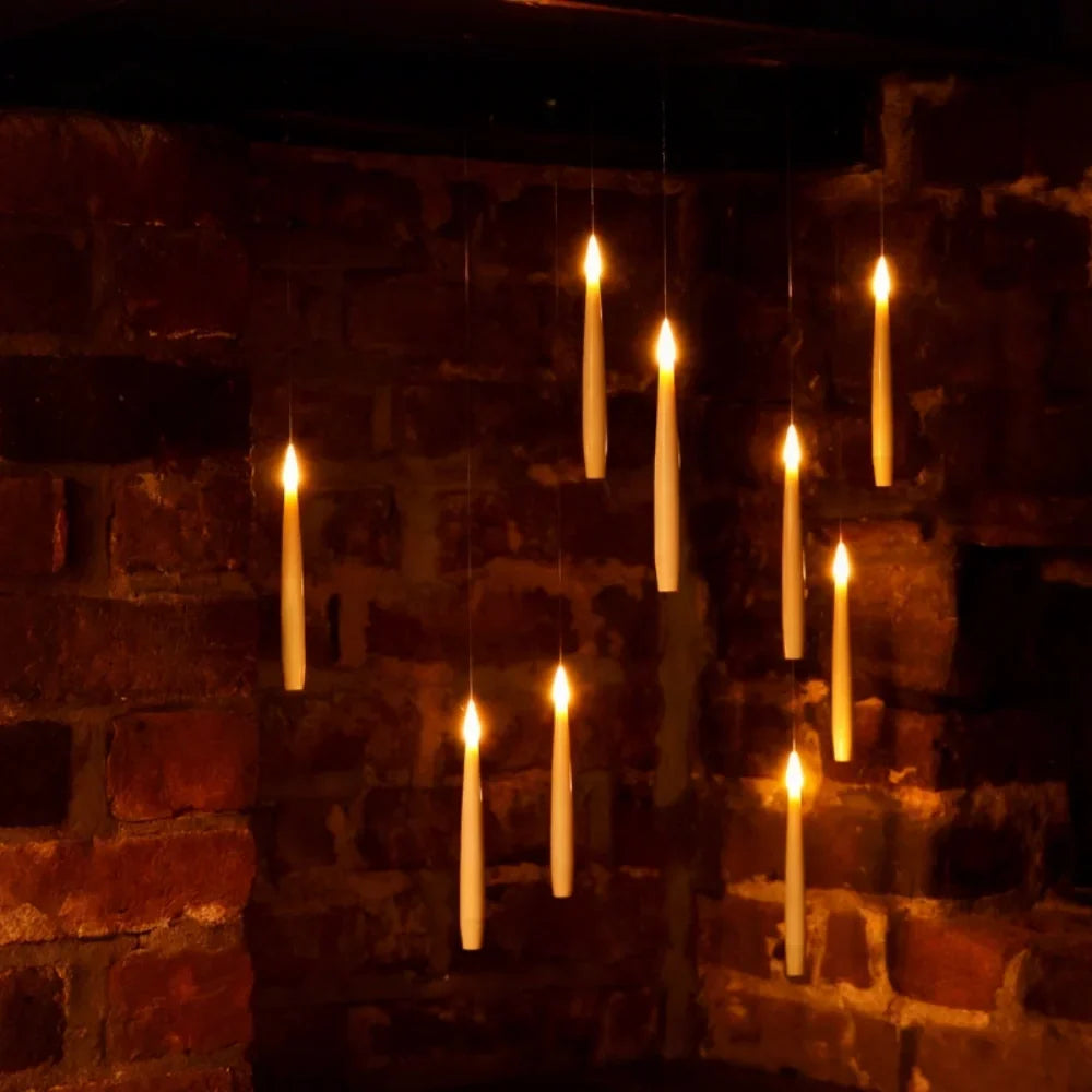 Betoverende set zwevende kaarsen, veilige LED-sfeerverlichting