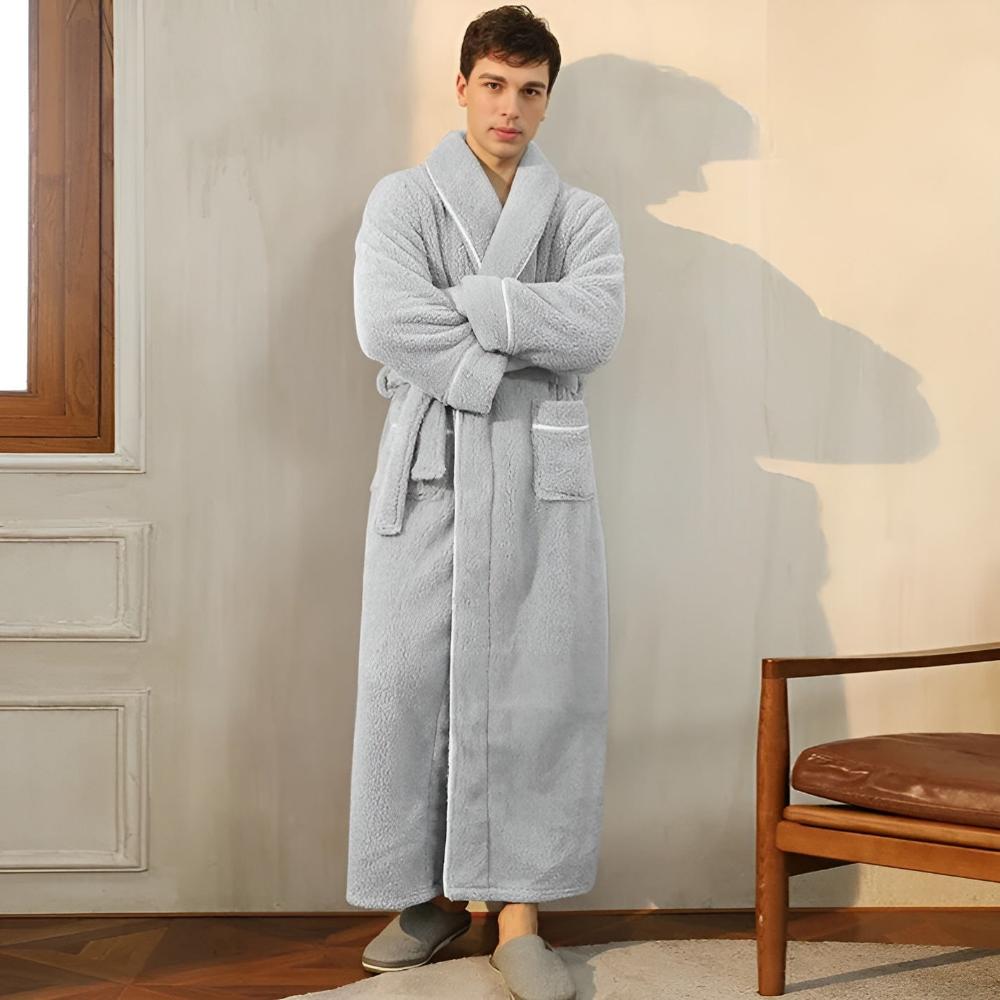 Elegante loungebadjas met strikceintuur