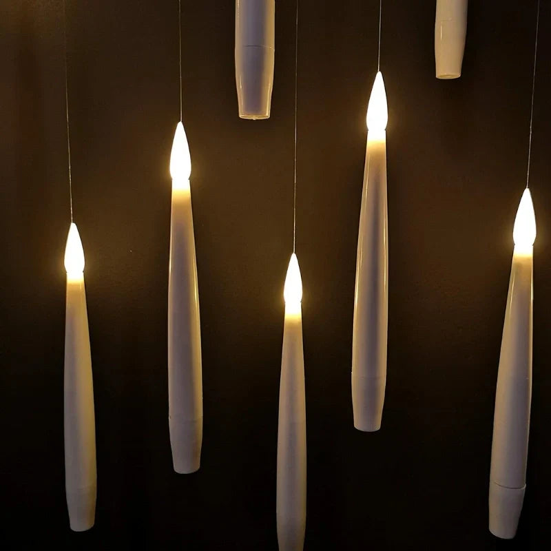 Betoverende set zwevende kaarsen, veilige LED-sfeerverlichting