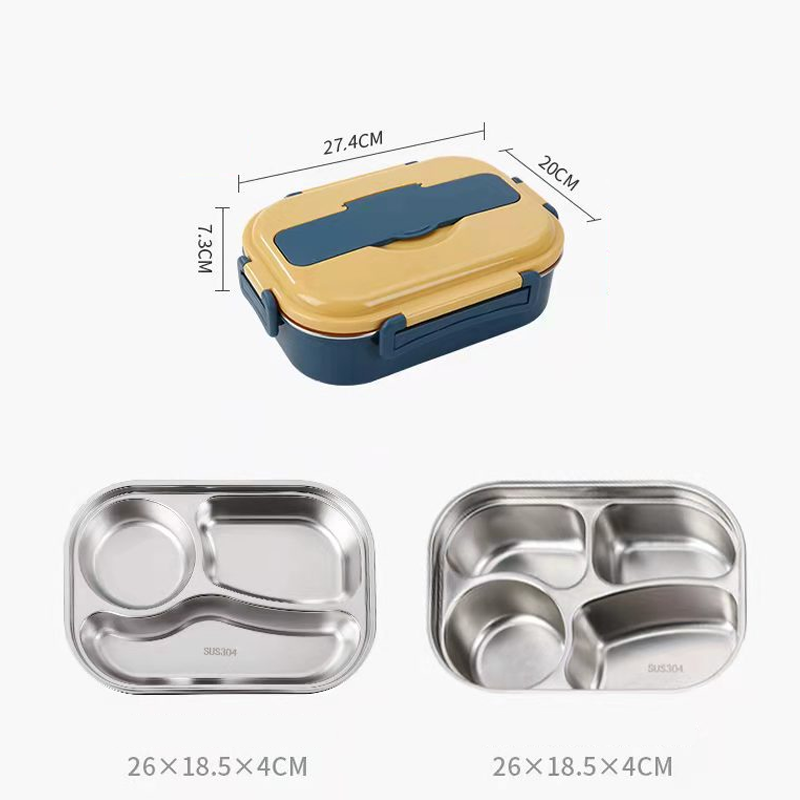WarmBox - Thermische Bento Lunchbox van Roestvrij Staal met Compartimenten