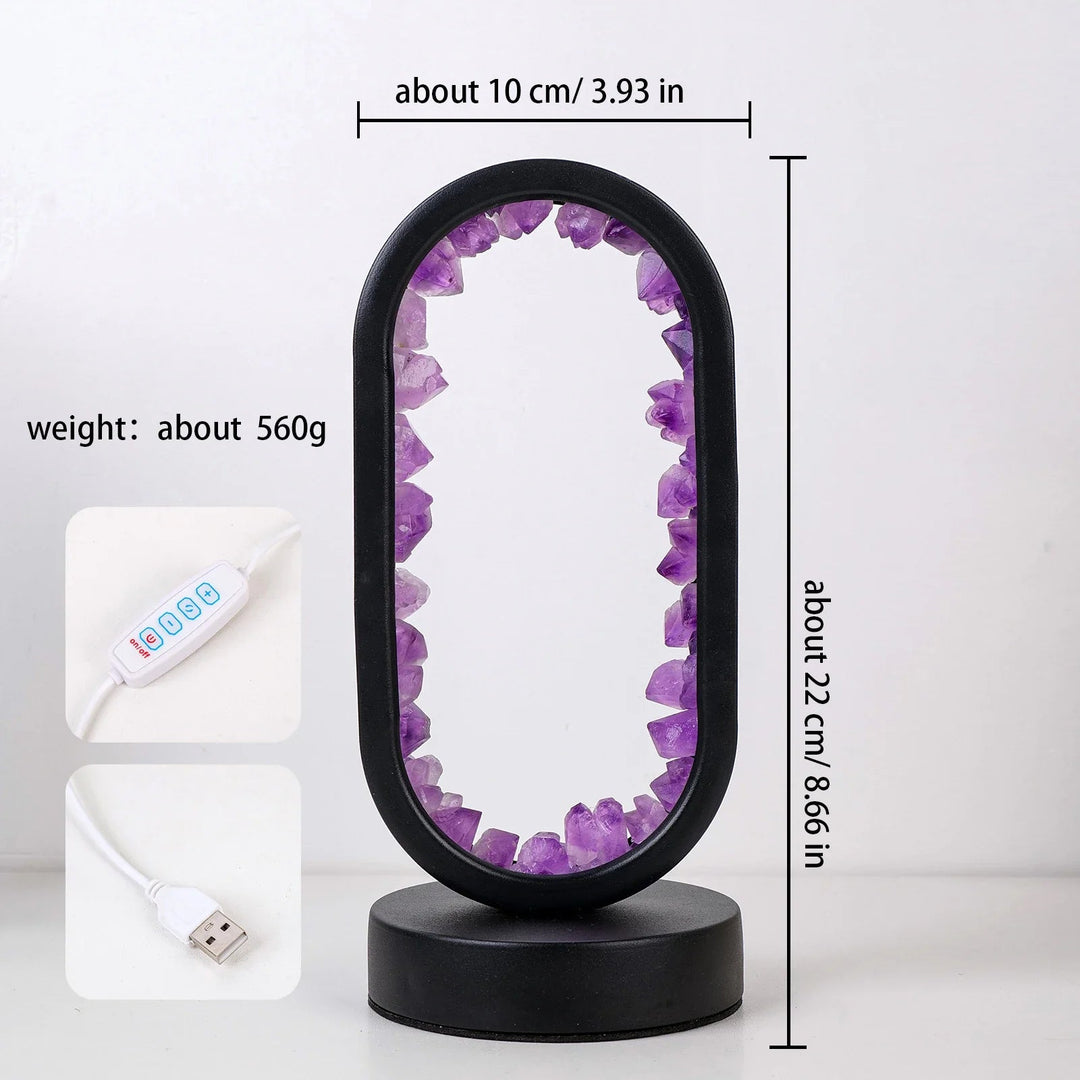AmethystGlow - Handgemaakte Natuurlijke Kalmerende Amethist Lamp voor Ontspanning