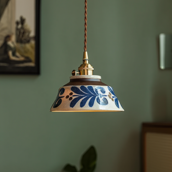Ronja – Handbeschilderde keramische hanglamp