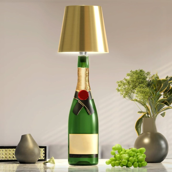 GlowLuxe - Draagbare LED Fleslamp met Touch Bediening en Dimbare Helderheid